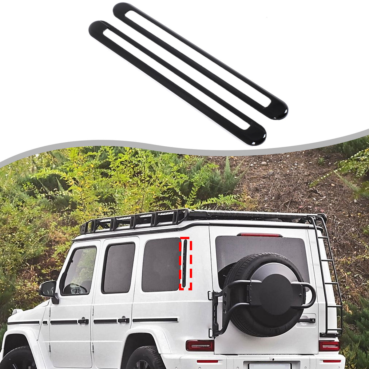 Glossy Piano Black Rear Side Air Outlet Trim Cover For Benz G-Class W463 25+ US 1