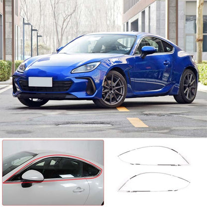 Silver Steel Window Decorate Strip Trim For Subaru BRZ 2022 11