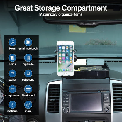 Dashboard Storage Box Organizer Phone Holder For Nissan Frontier 09-17 US 9