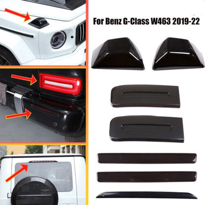 Rear Tail Light Hood Cover Trim Smoke black Kit For Benz G W464 G500 G63 19-23 1