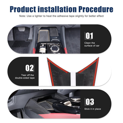 Real Carbon Fiber Console Gear Shift Box Side Trim For BMW 5 Series G60 i5 2024+ 16