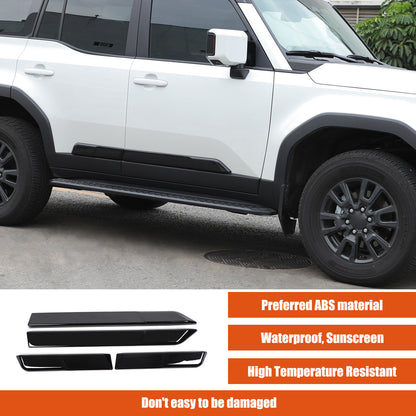 Glossy black Body Side Door Moulding Cover Trim For Toyota Land Cruiser LC250 24 21
