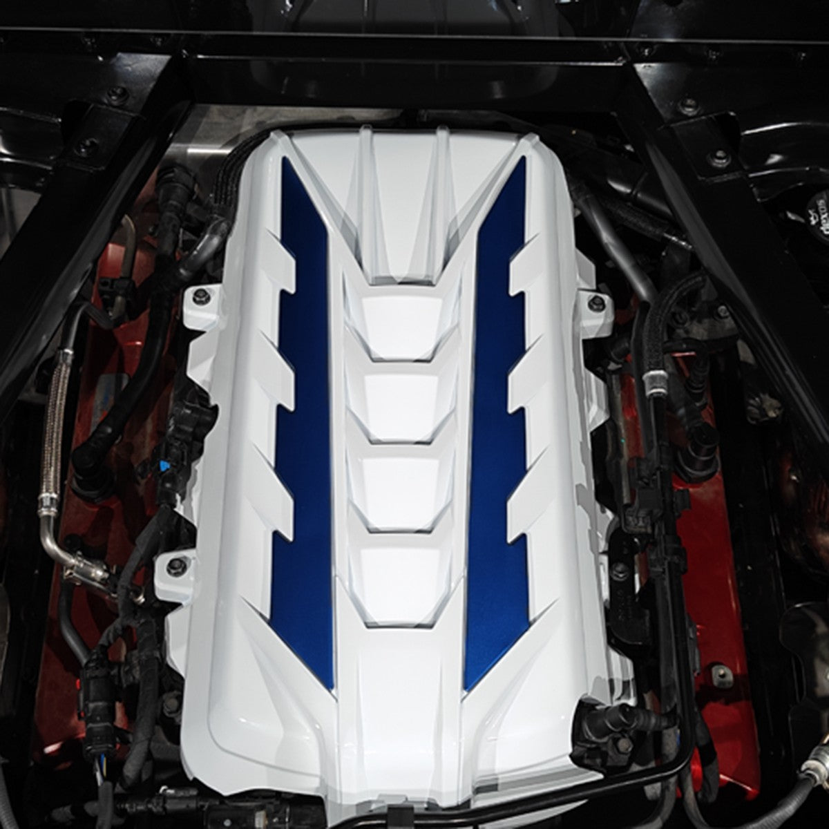 Engine Bay Panel Cover Trim in Edge Blue/Red/Black For Corvette Coupe C8 2020-26 - Styles 1-5 122