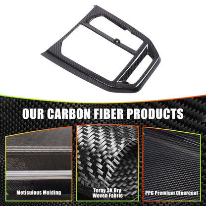Real Carbon Fiber Center Console Gear Shift Frame Trim For BMW iX I20 2022-2024 13