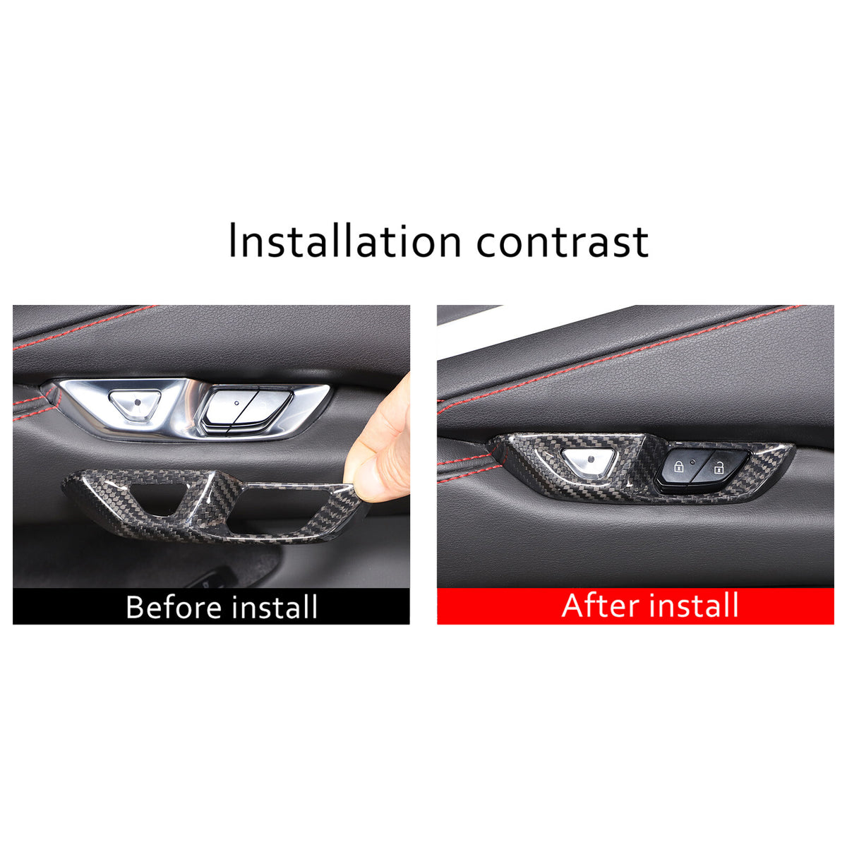 REAL Carbon Fiber Interior Frame Decor Trim Cover Set Kit For C8 Corvette 9