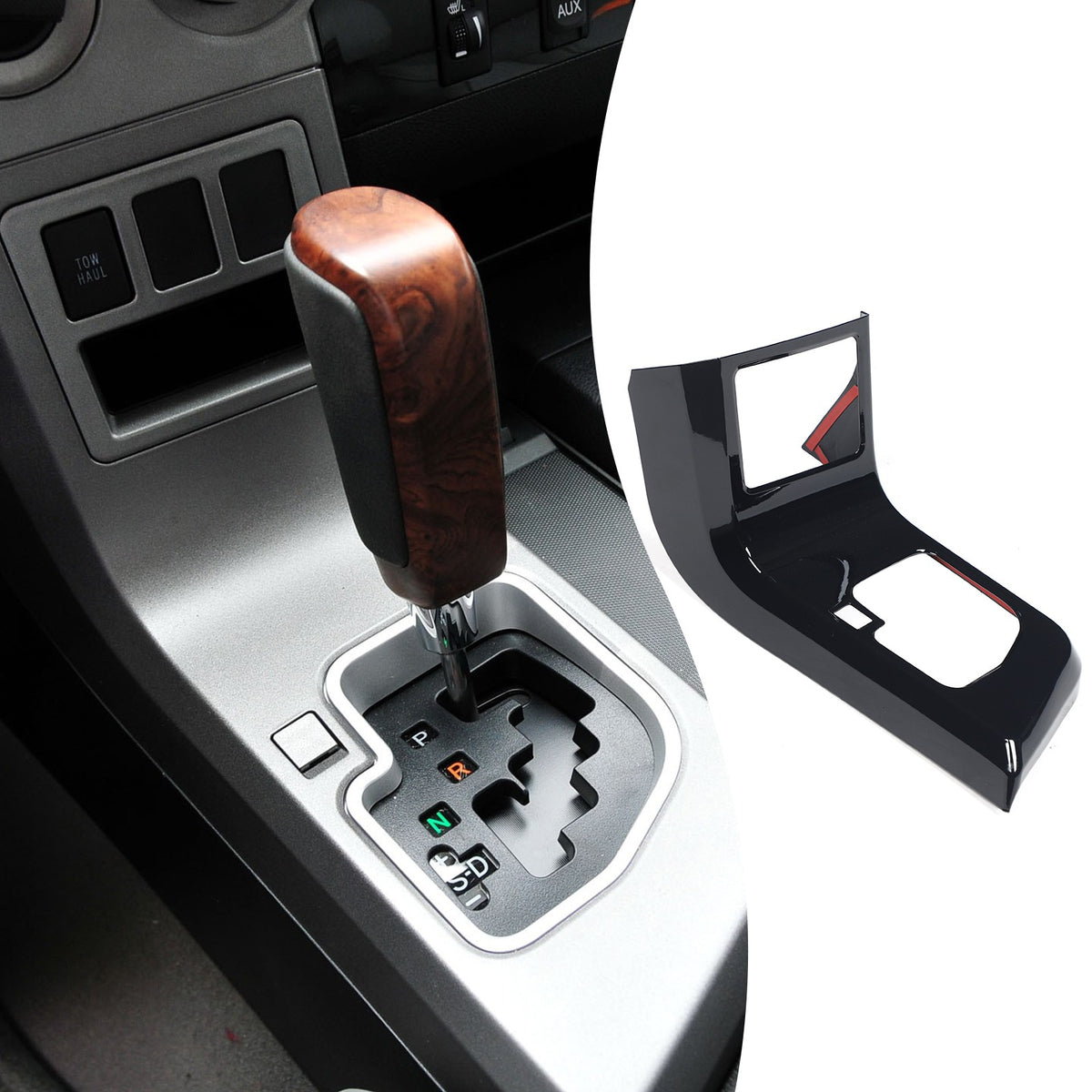 Glossy Piano Black Center Gear Shift Trim For Toyota Tundra/Sequoia 2007-2013 1