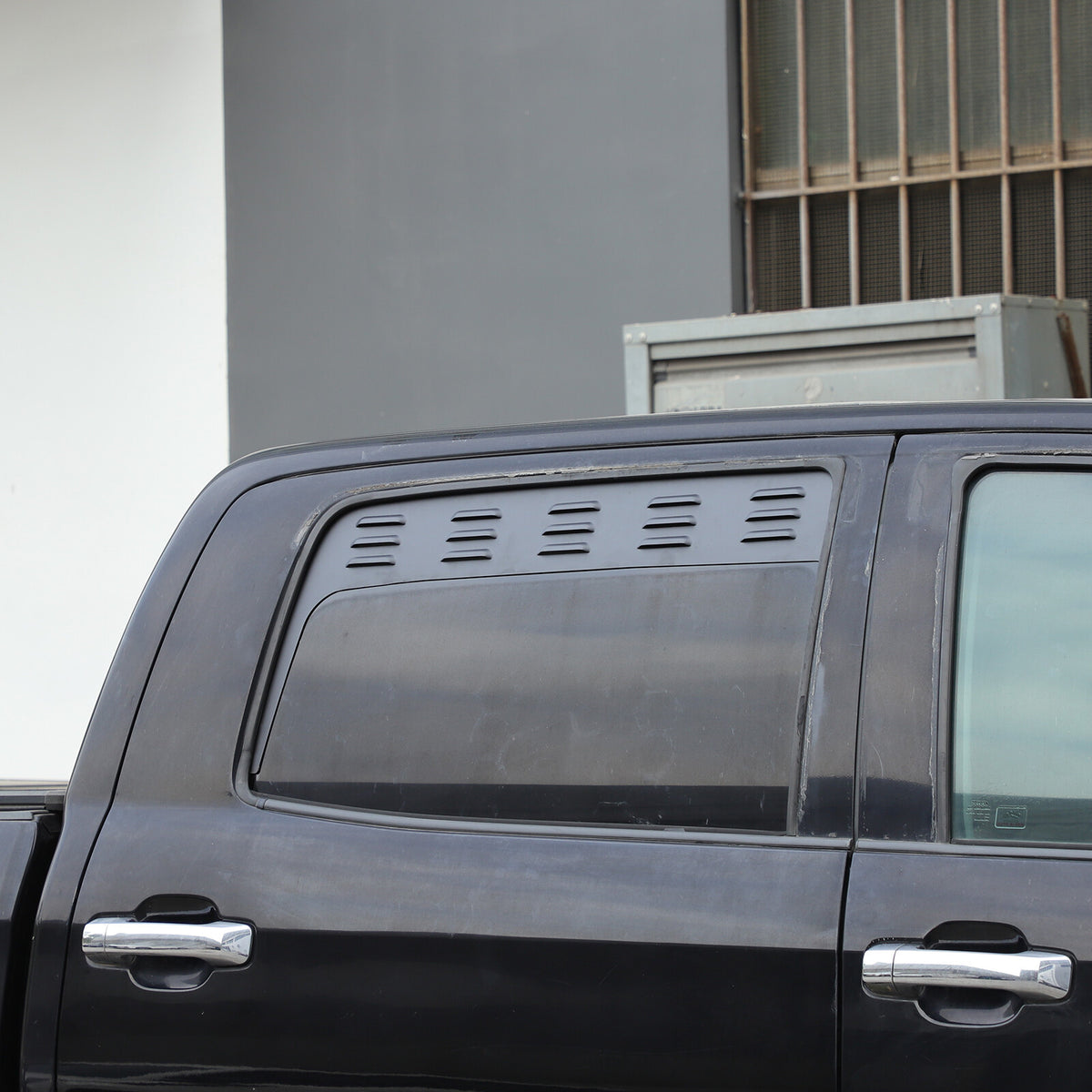 ABS Carbon fiber Rear Window Louver Shutter Cover Trim For Toyota Tundra 2014-21 17