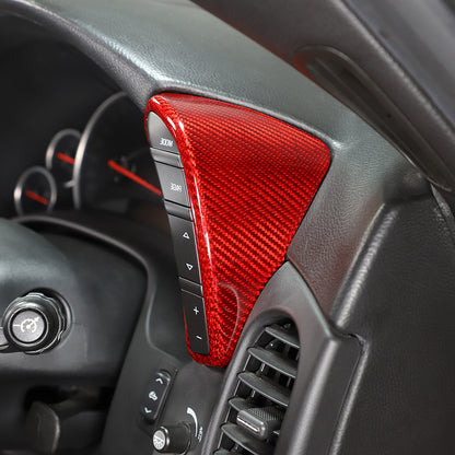 Red Carbon Fiber Dashboard Speedometer Side Cover Trim For Corvette C6 2005-13 12