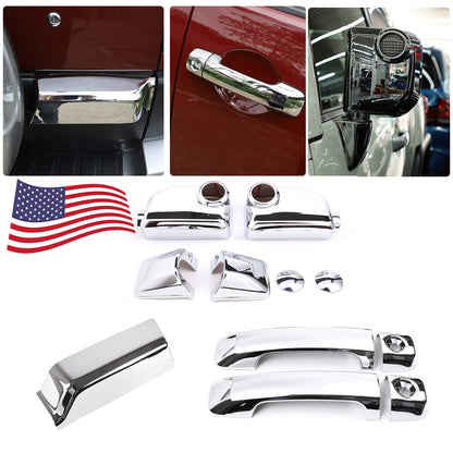 Chrome Door Handles Mirror Caps Tailgate Cover For FJ Cruiser 2007-21 US 1