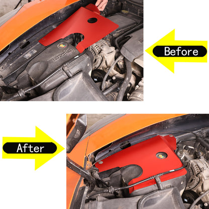Red Alloy Car Engine Side Dust Panel Trim Cover For Corvette C7 2014-2019 10