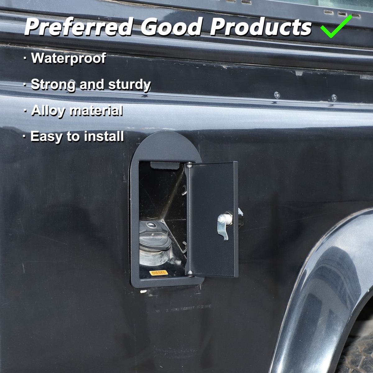 Carbon Steel Fuel Tank Cap Anti-Theft Lock Trim For LR Defender L663 04-18 US 19