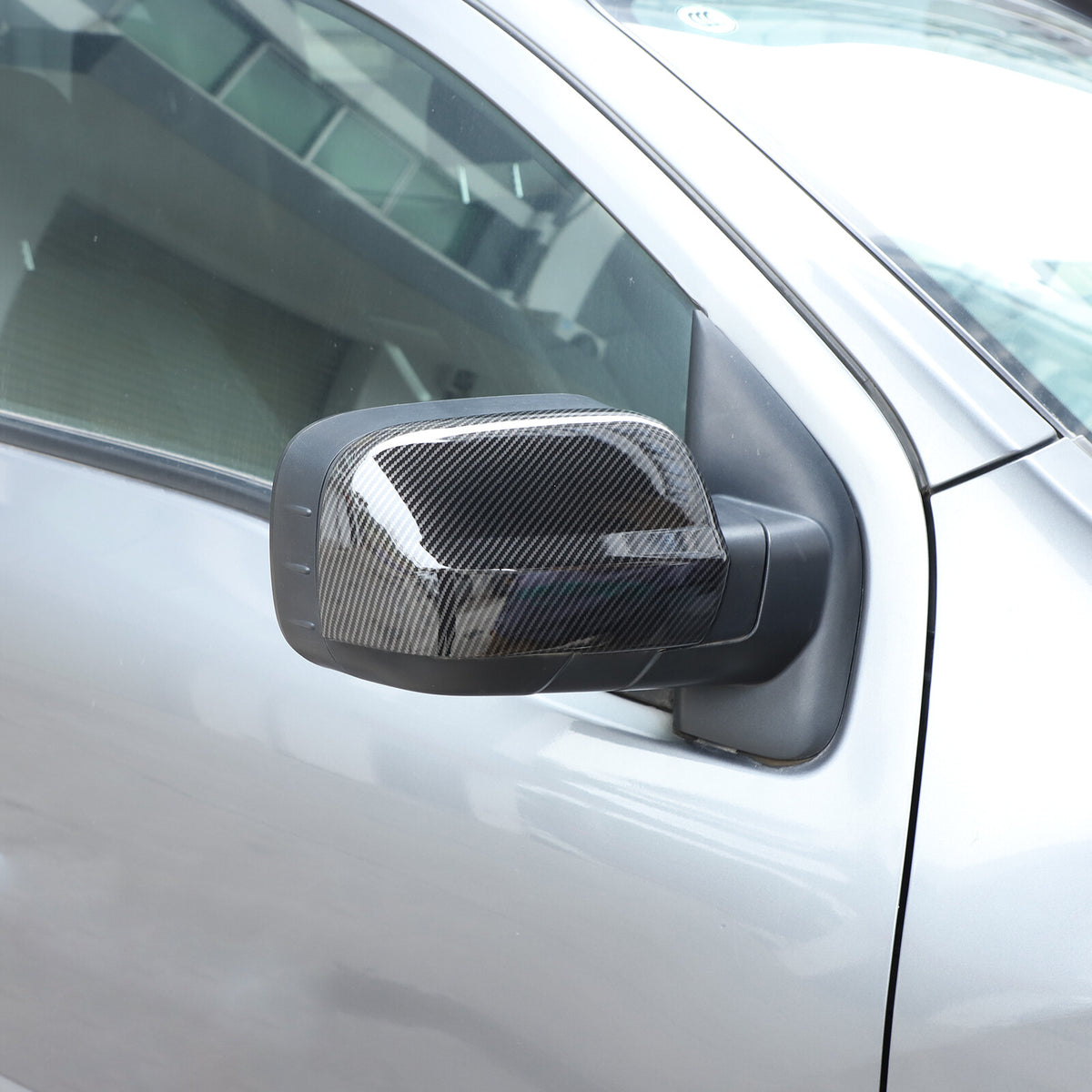 Carbon Fiber ABS Exterior Rearview Mirror Cover Trim For Nissan Titan 2016-2023 1