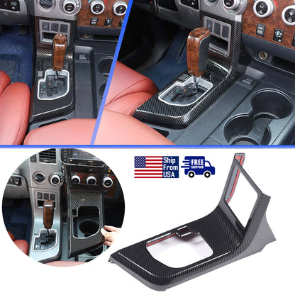 Carbon Fiber Style Center Console Cover Trim Frame For Toyota Tundra 2007-13 US 1