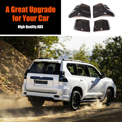 Smoked Black Tail Light Lamp Cover Trim For Toyota Land Cruiser Prado 18-22 6