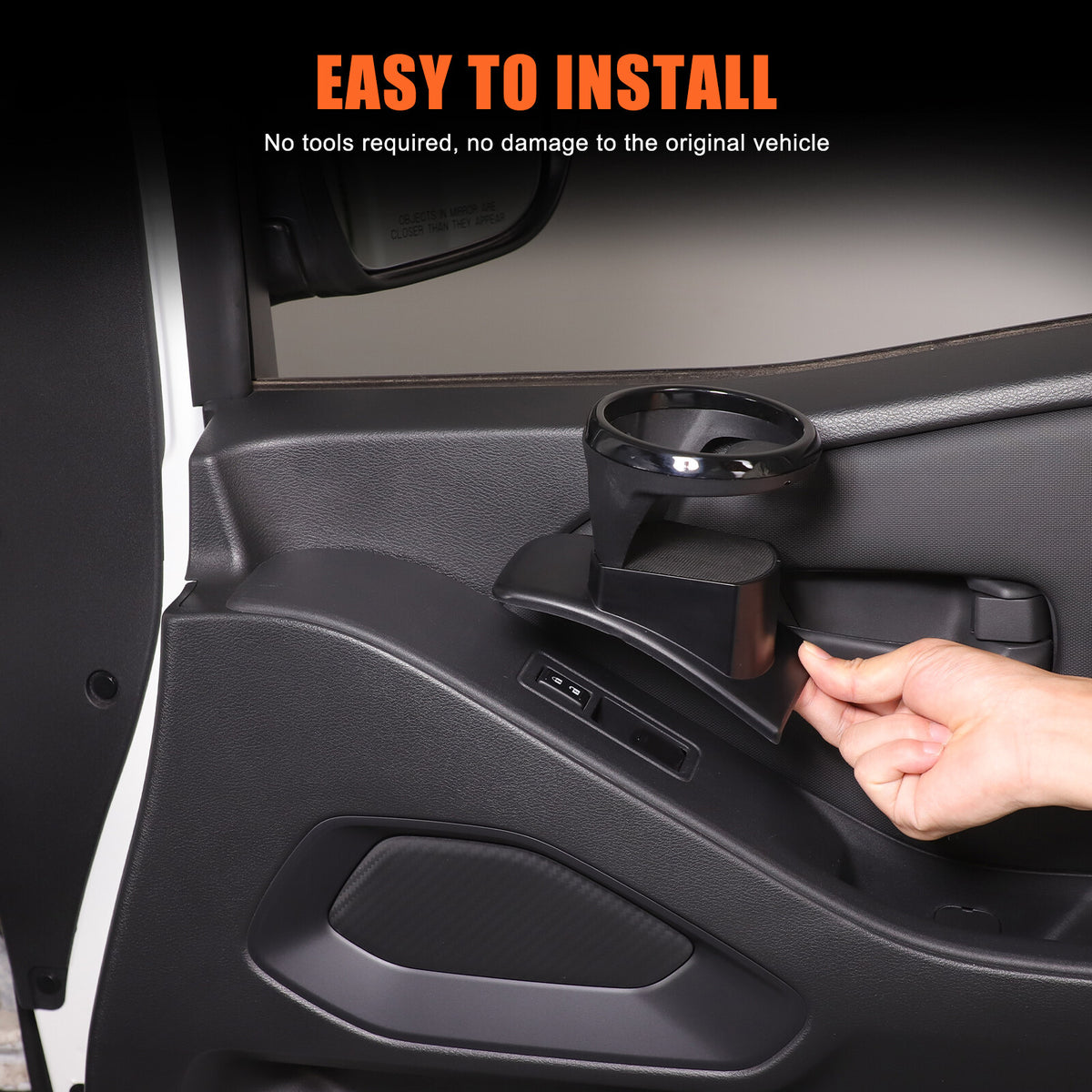 ABS Right Side Interior Door Panel Cup Holder Trim For Nissan Frontier 2022+ 8