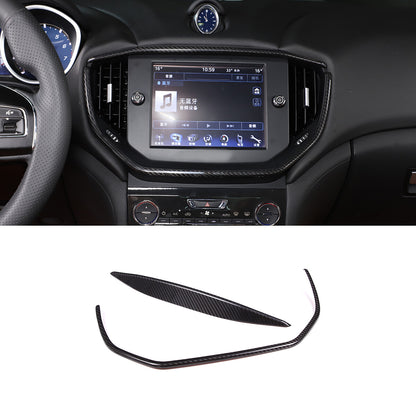 Carbon Central Console Air Outlet Vent Cover Trim For Maserati Ghibli 2014-2015 1