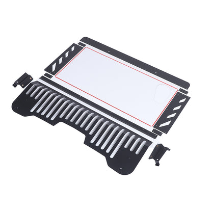 Black Aluminum Engine Hood Transparent Panel Cover Trim For Corvette C8 20+ 17