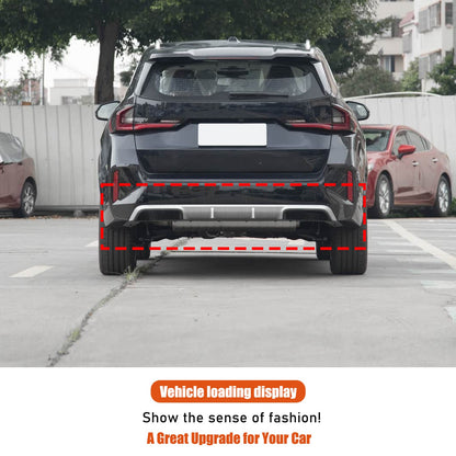 Piano Black Rear Lower Bumper Side Spoiler Trim For BMW X1 U12 23+ Sport US 7