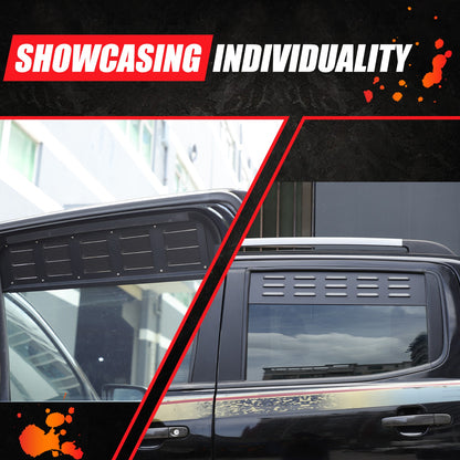 Aluminum Rear Door Window Louver Air Vent Panel Trim For Ford Ranger T7 15-22 US 17