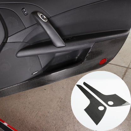 Carbon Fiber Door Interior Anti Kick Scratch trim Sticker For Corvette C6 05-13 2