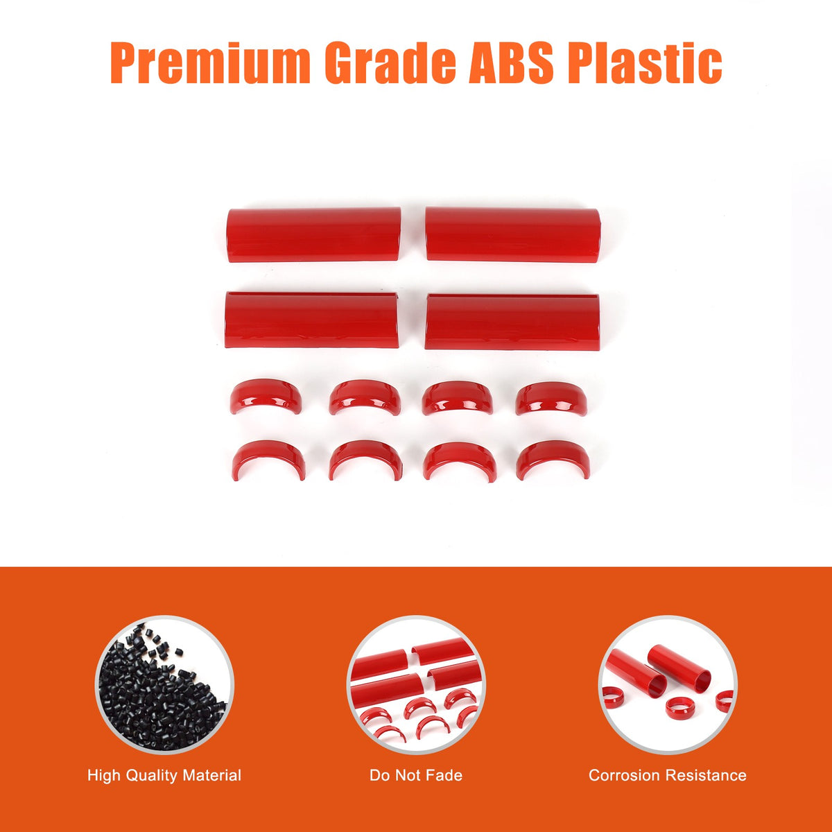 Sport Red Interior Door Panel Handle Trim Cover For Toyota FJ Cruiser 07-21 US 9
