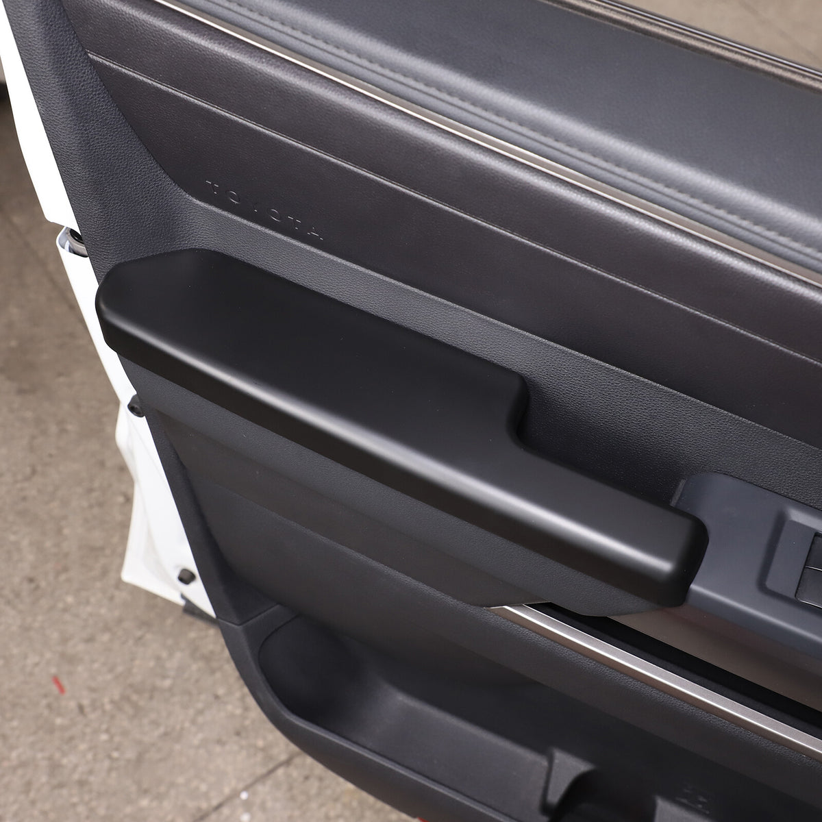 Matte Black Interior Door Panel Elbow Rest Trim Cover For Toyota Tundra 22+ US 4
