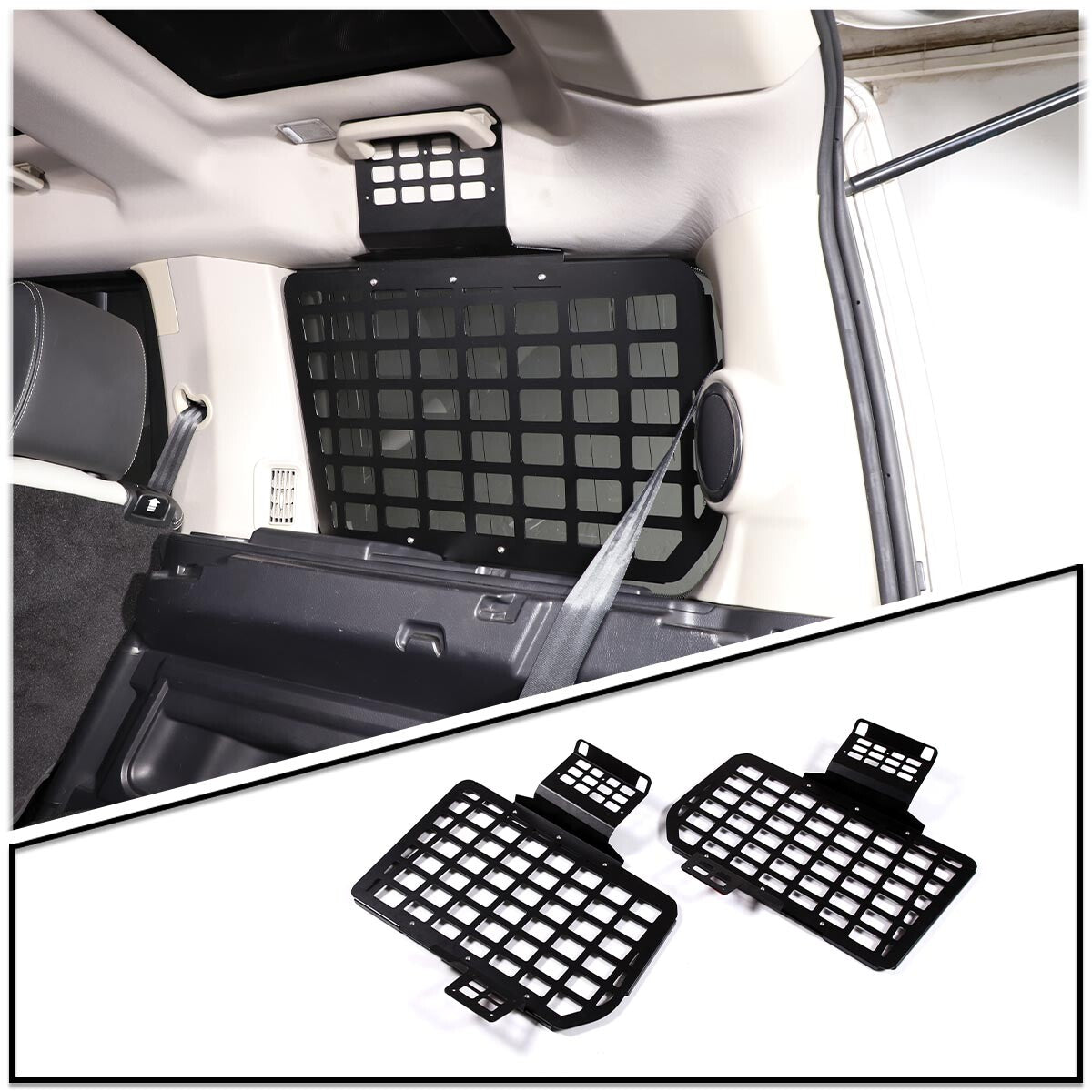 Rear Side Window MOLLE Storage Flank Panel For Land Rover Discovery LR3 / LR4 2