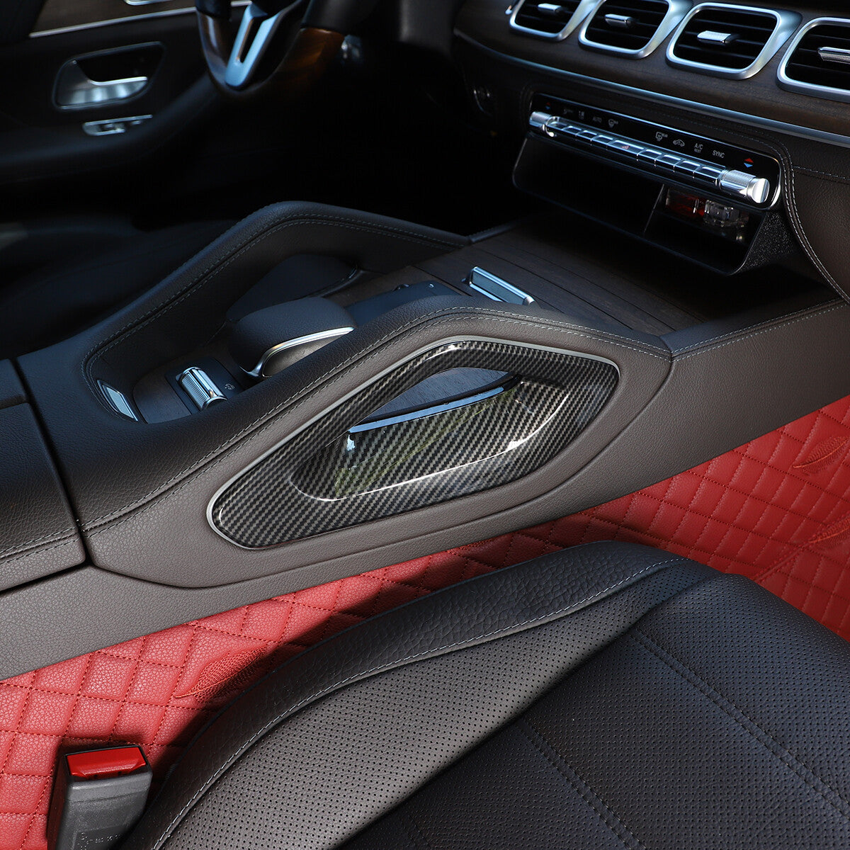ABS Carbon Fiber Interior Center Trim Set For Benz GLE W167 GLS X167 2020-2022 4
