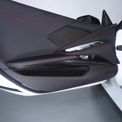 Carbon Fiber ABS Interior Door Panel Cover Trim Frame for Corvette C8 20-26 6