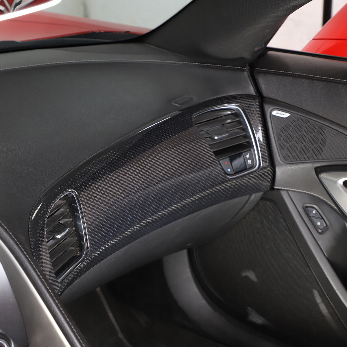 Real Carbon Fiber Dashboard Panel Decor Cover for Corvette C7 14-19 7