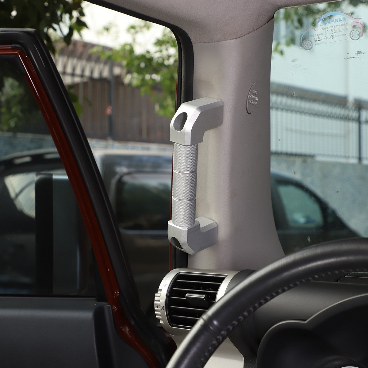 For Toyota FJ Cruiser 07-21 A-Pillar Grab Handle Replacement Aluminium Silver US 2