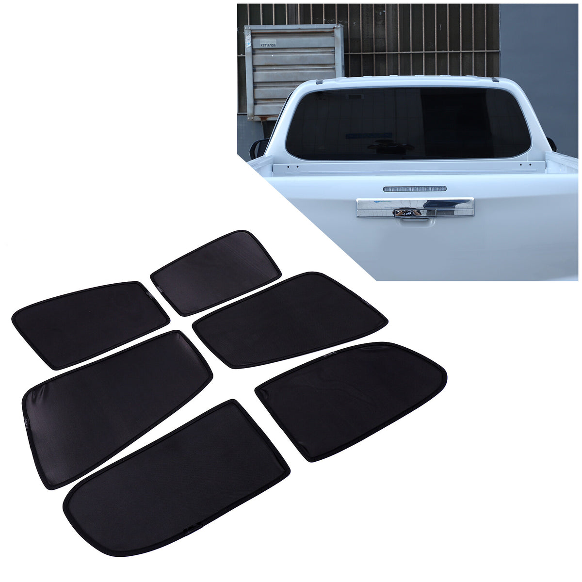Rear Window Mesh Sun Shade Cover Windshield For Mitsubishi L200 Triton 2015-23 14