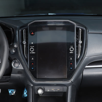 Real Carbon Fiber Center Navigation Screen Trim Cover For Subaru WRX VB 2022-24 7