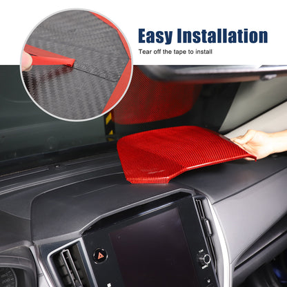 Red Real Carbon Fiber Center Navigation Screen Trim For Subaru Crosstrek GU 24+ 5