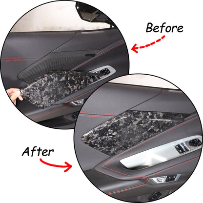 Forged Carbon Fiber Interior Door Speaker Cover For Corvette C8 Z51 Z06 1LT 20+ 6