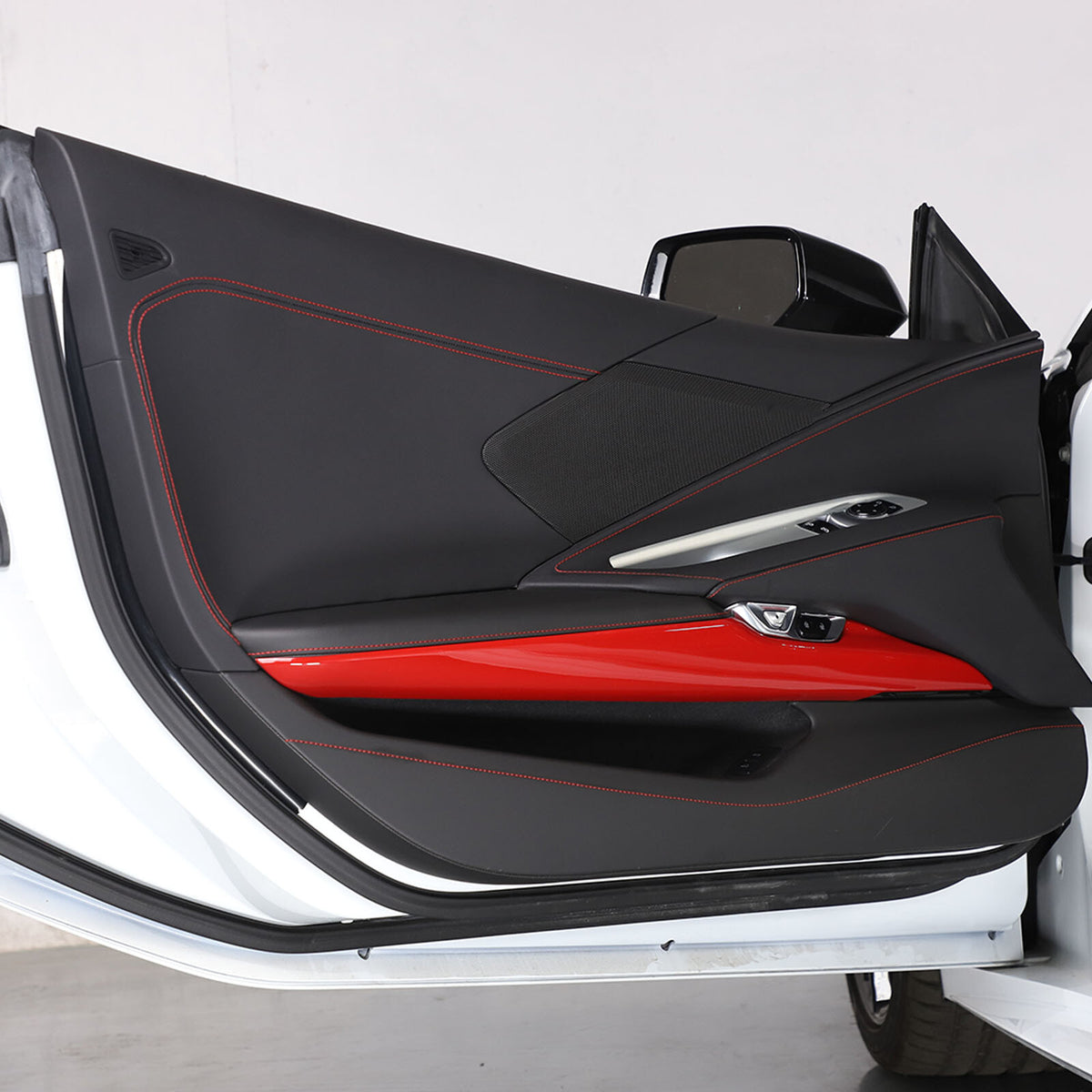 Red Full Interior Set Dash Panel Decor Cover Trim Kit For Corvette C8 2020-25 - Variants 11-15 7