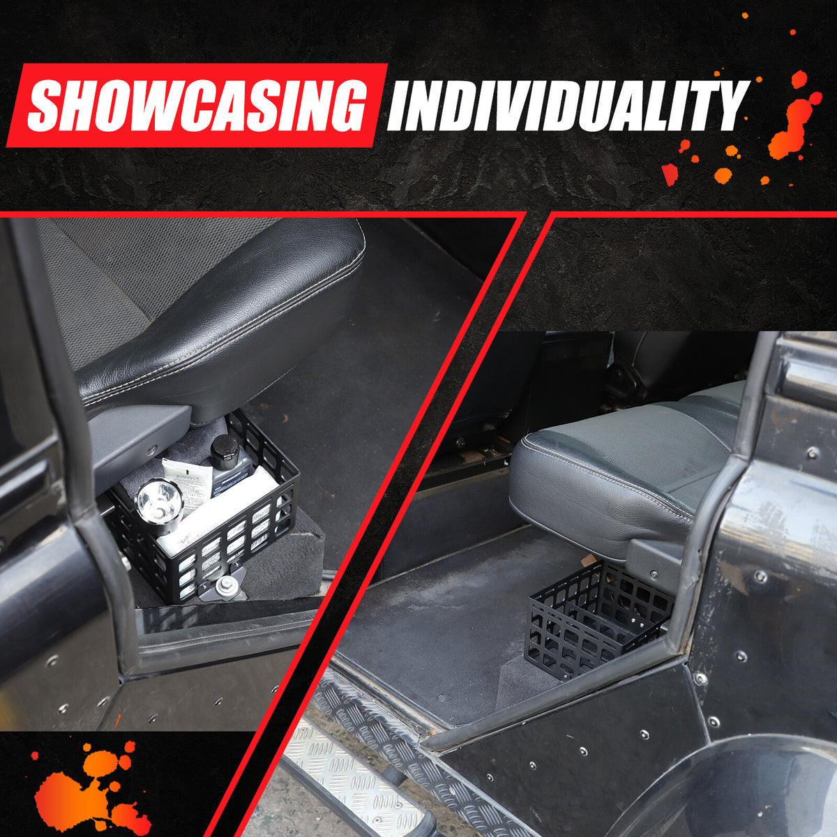 Alloy Second Row Seat Side Storage Basket Tray For LR Defender L316 2004-2018 14
