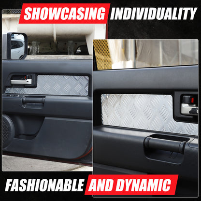 Silver Alloy Interior Car Door Panel Cover Trim For 2007-22 Toyota FJ Cruiser 24