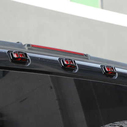 Piano Black Front & Rear Roof Light Guard Cover Trim Set For Hummer H2 03-09 US 22