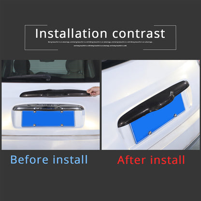 ABS Carbon fiber Tailgate Trunk Handle Cover Trim For FIAT 500 2011-23 19