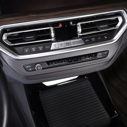 Matte Real Carbon Fiber Air Vent Switch Adjust Cover Trim For BMW X3 G01 2022-23 10