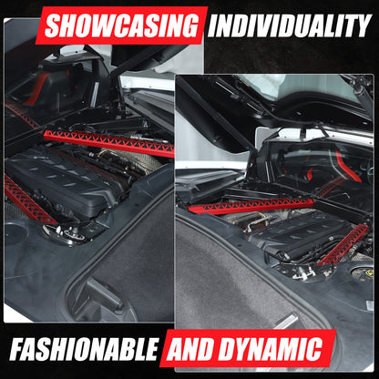 Hollowed Red Engine Bay Crossmember Panel Trim Cover For Corvette C8 Coupe 20+ 9