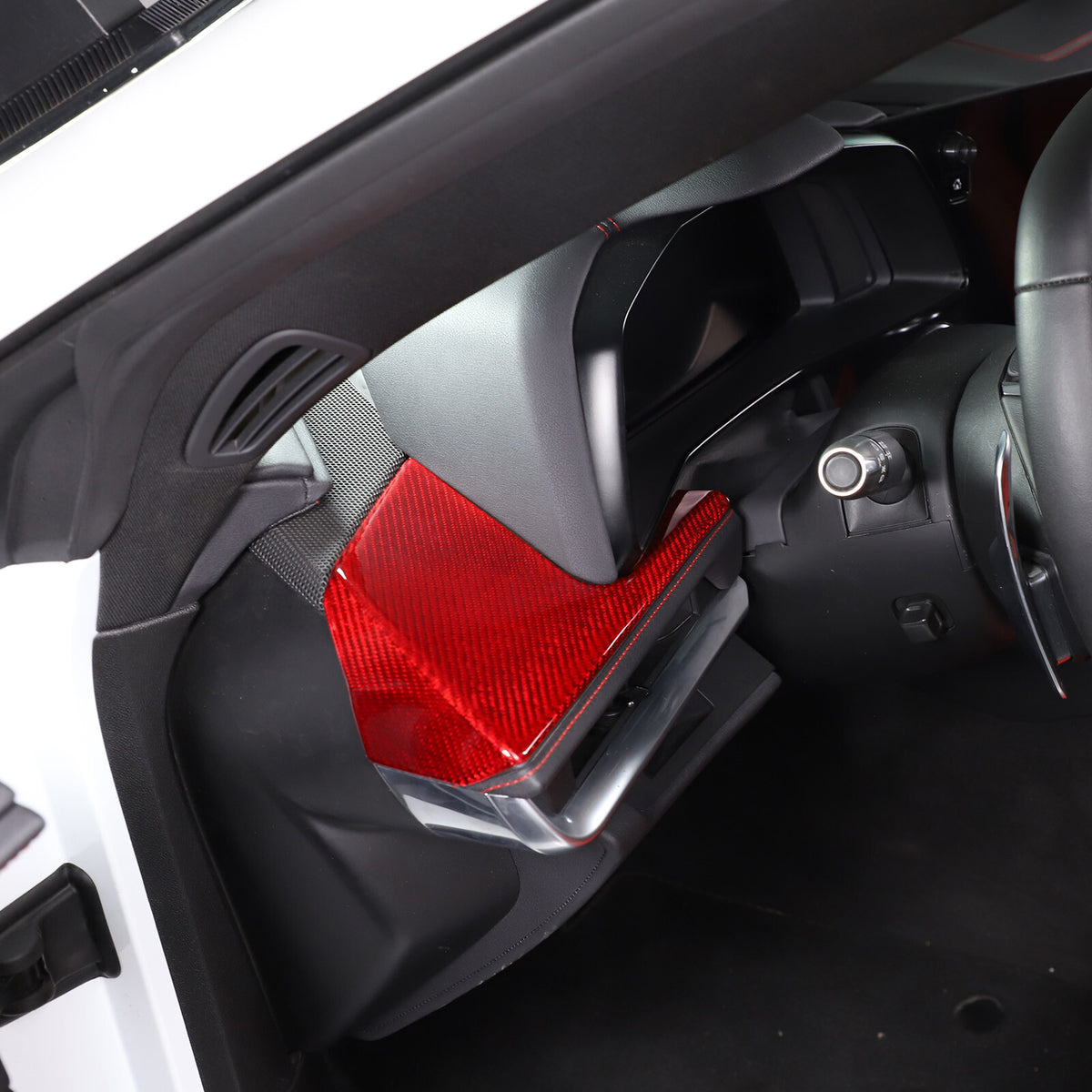 Red Real Carbon Fiber Full Interior Set Decor Trim Kit for Corvette C8 20-25 - Styles 26-30 54