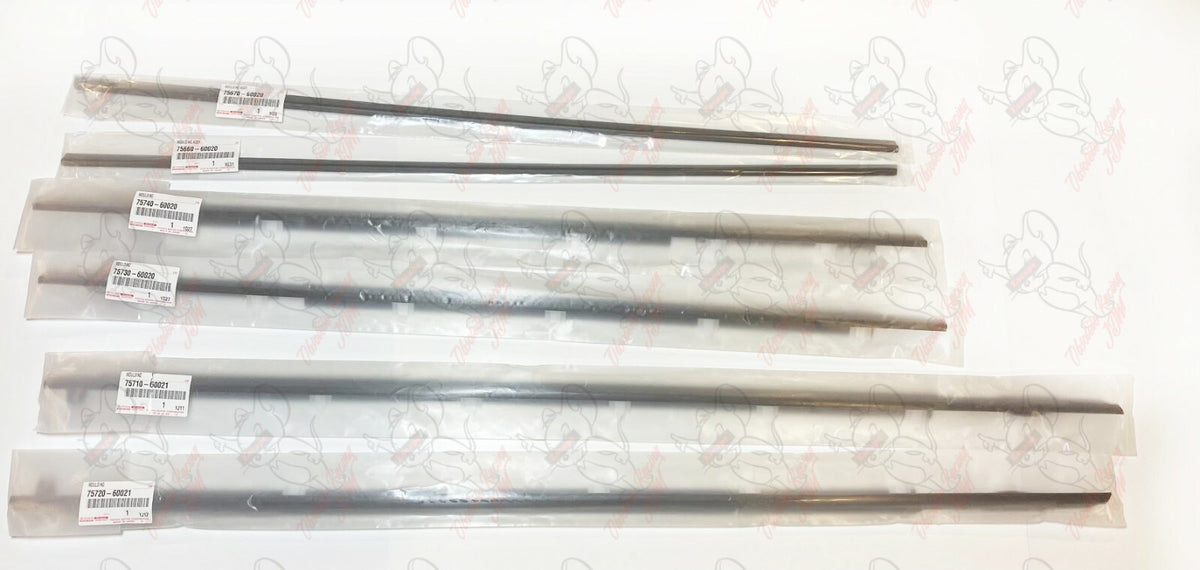 Toyota Genuine Land Cruiser FJ80 FZJ80 Front & Rear & Quarter Door Belt Moulding 4