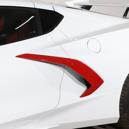 Red Exterior Door Body Side Air Vent Cover Trim Molding For Corvette C8 20-26 US 5