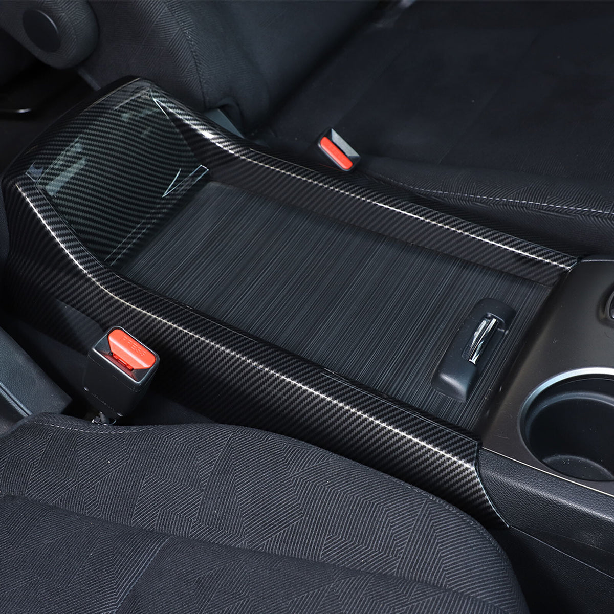 Carbon Fiber Center Console Armrest Box Side Panel Trim for Honda Pilot 16-22 9