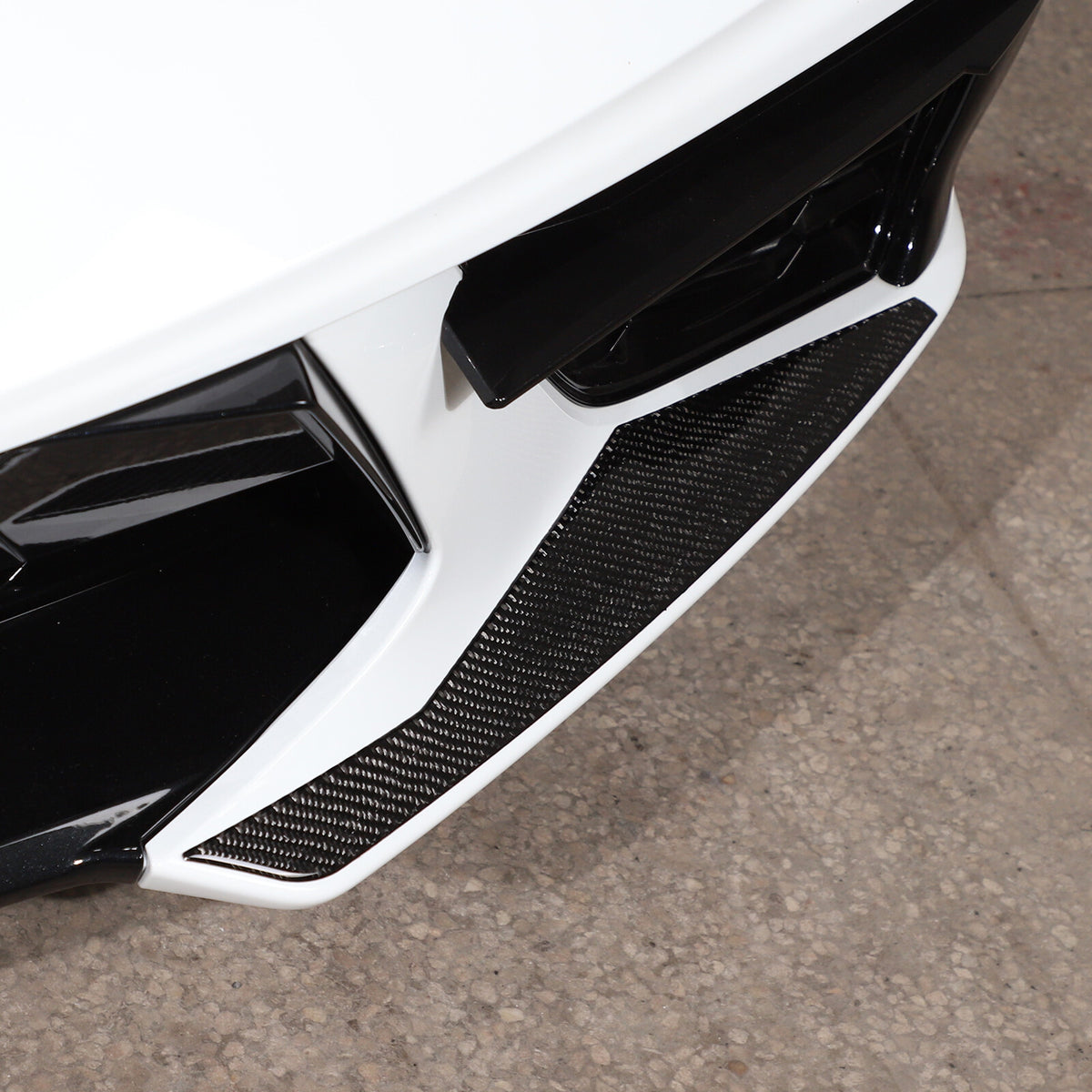 Carbon Fiber Front Bumper Lip shovel Corner Trim Cover For Corvette C8 20-26 US 1