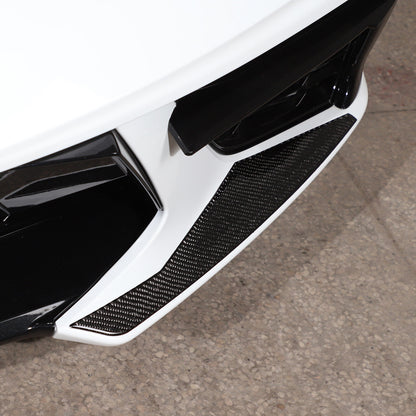 Carbon Fiber Front Bumper Lip shovel Corner Trim Cover For Corvette C8 20-26 US 1