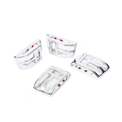 Chrome Billet Top Corner Marker Light Guards Cages For Hummer H2 2003-2010 5