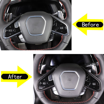 Carbon Fiber Full set Center Console Frame Decor Trim Cover for Corvette C8 20+ 18
